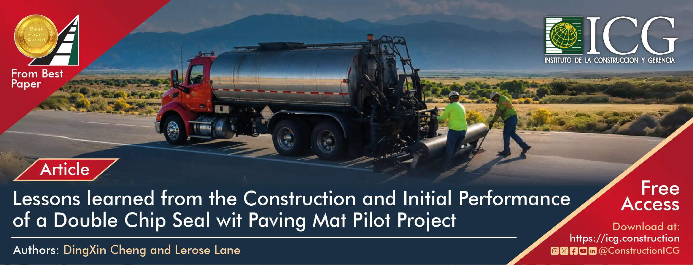 Lessons learned from the Construction and Initial Performance of a Double Chip Seal wit Paving Mat Pilot Project